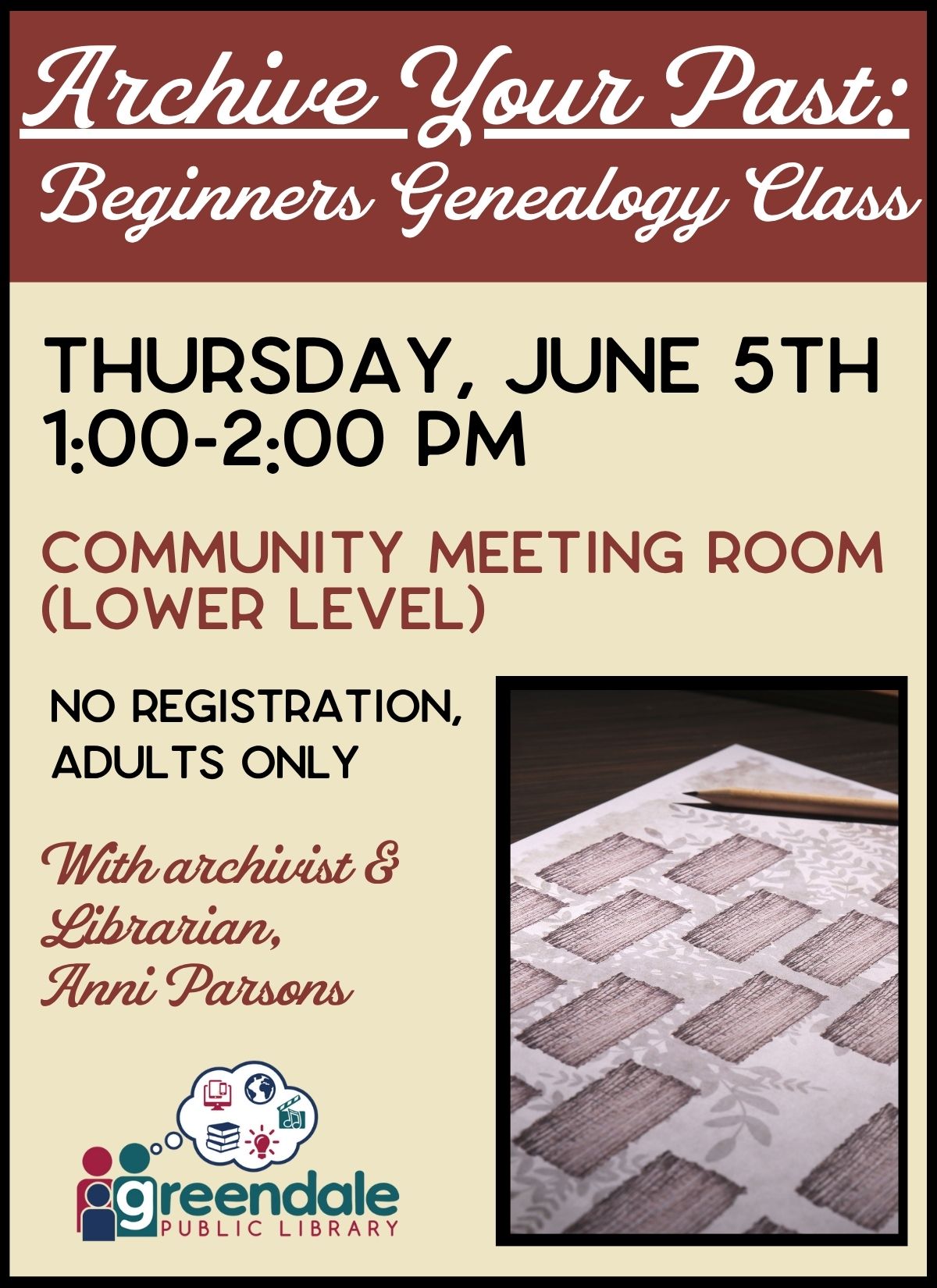 Archive Your Past: Beginners Genealogy Class