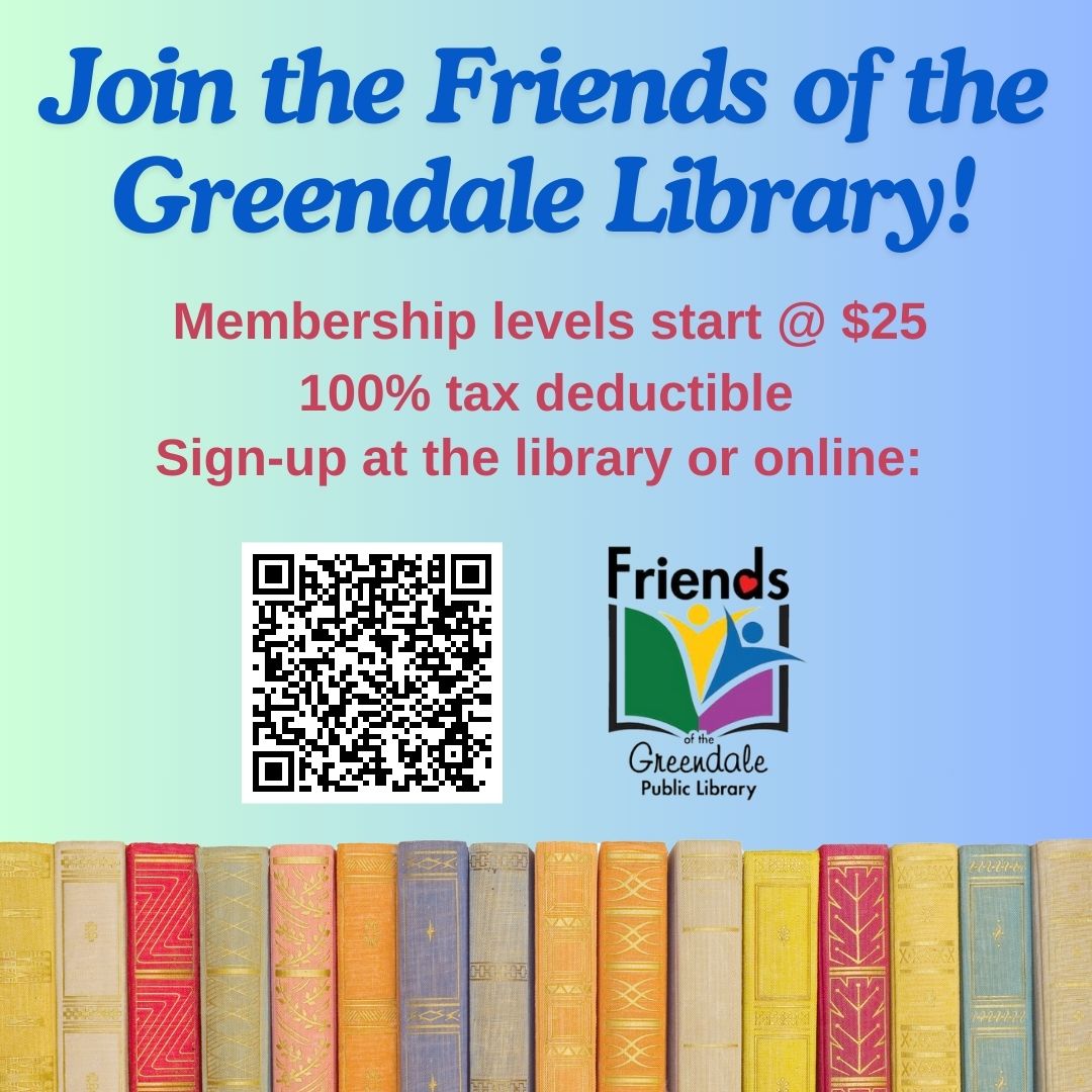 Join the Friends of the Greendale Library