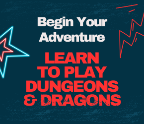 Begin Your Adbenture LEARN TO PLAY DUNGEONS & DRAGONS logo